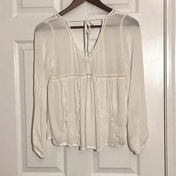 Abercrombie & Fitch Boho Top with Back Tie Size XS - Picture 2 of 12